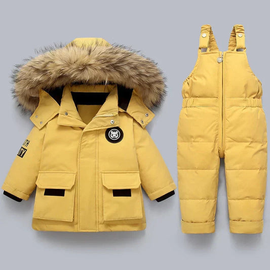 Winter-Set für Kinder mit gefütterter Winterjacke und Schneelatzhose – Emilie