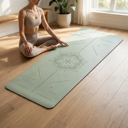 Yogamatte Mit Ausrichtungslinien -  Lela