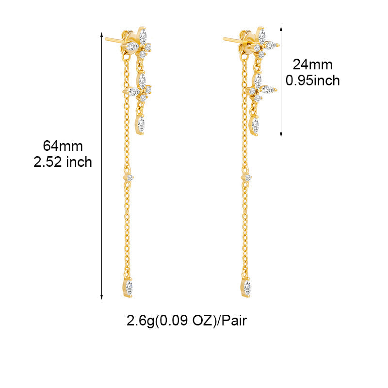 Zeitlose Ohrringe Mit Zirkonia - GleamPearl