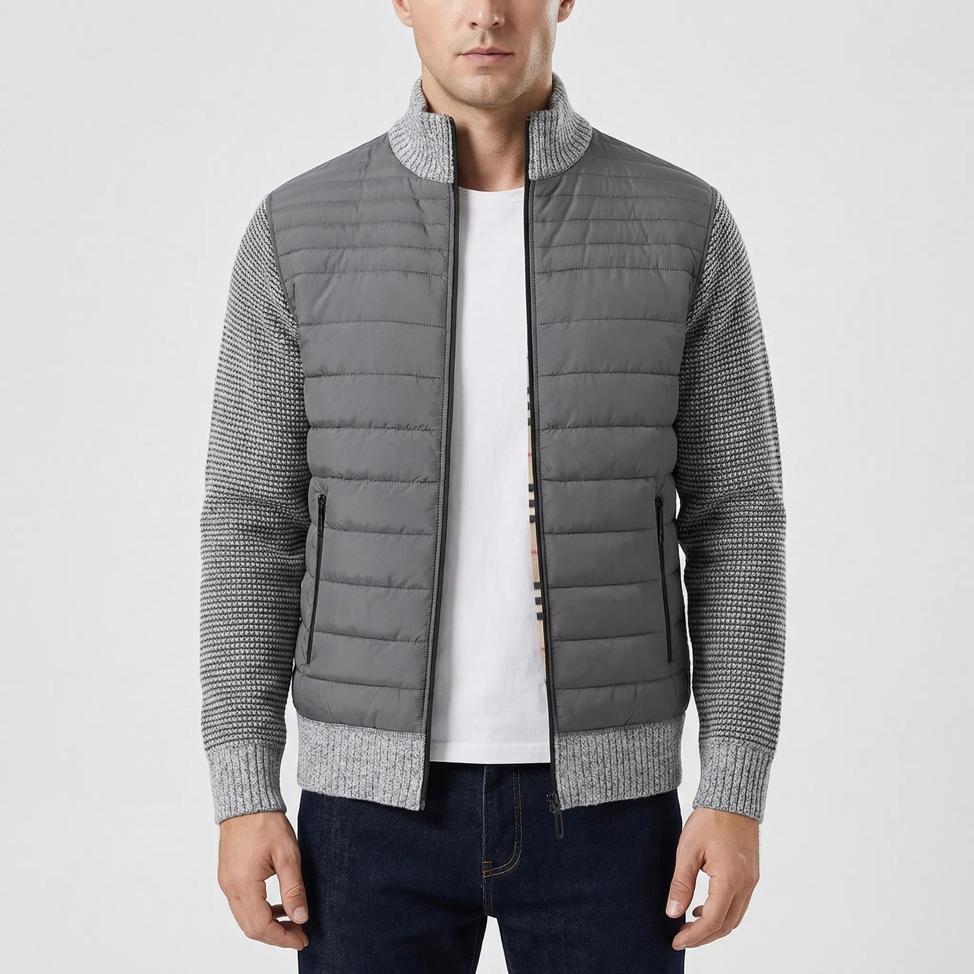 Zip-Up Stand Collar Men's Jacket - Felipe