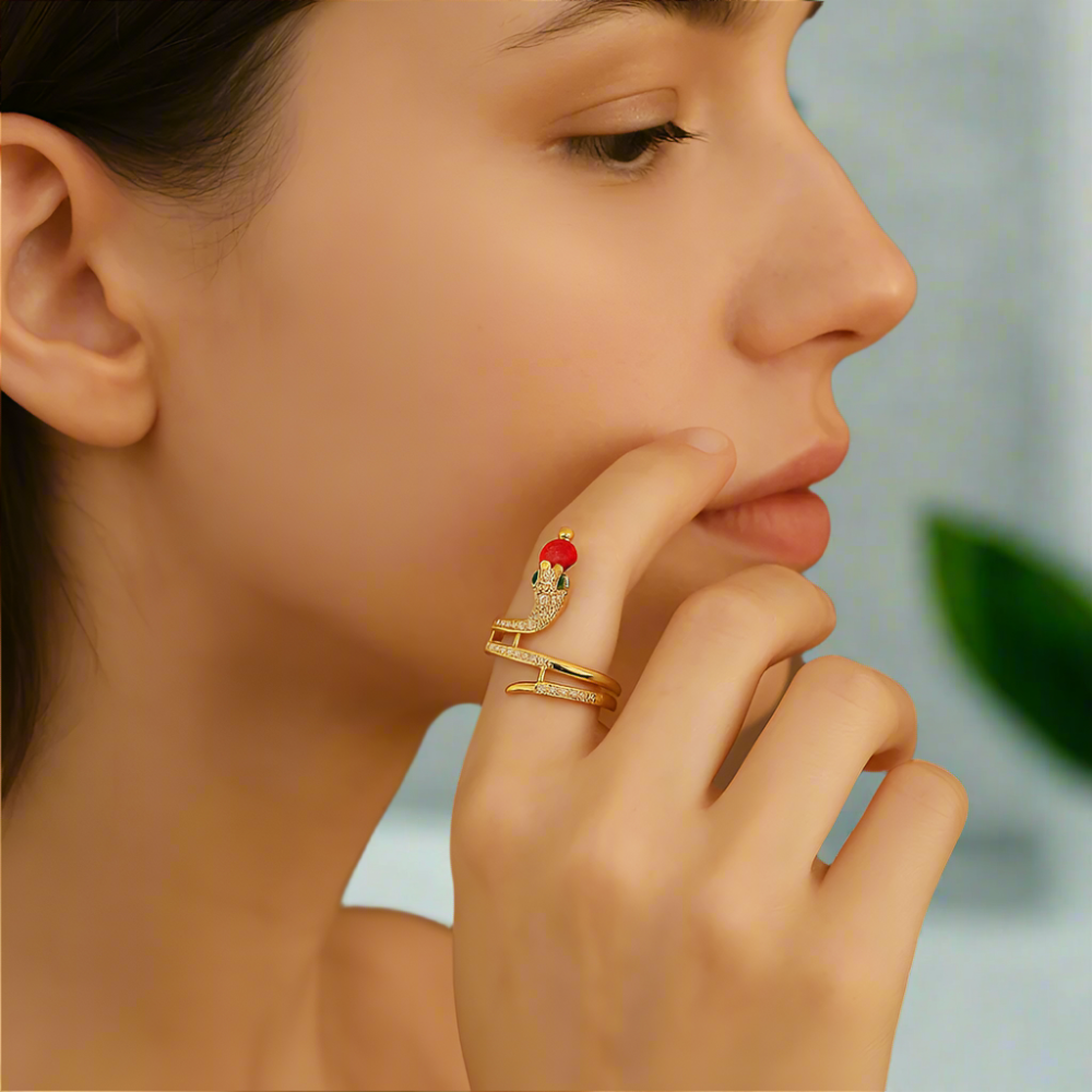 Zirkonia-Schlangenring - SerpentJewelry