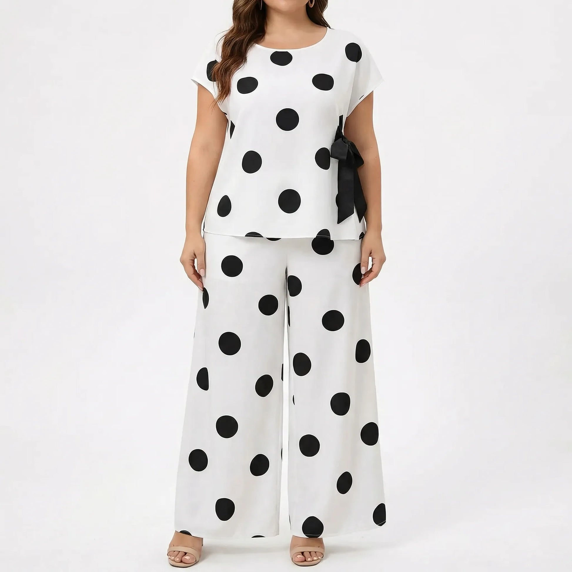 Zweiteiler Set Damen Sommer Mit Polka-Dots In Plus-Size - Brittany