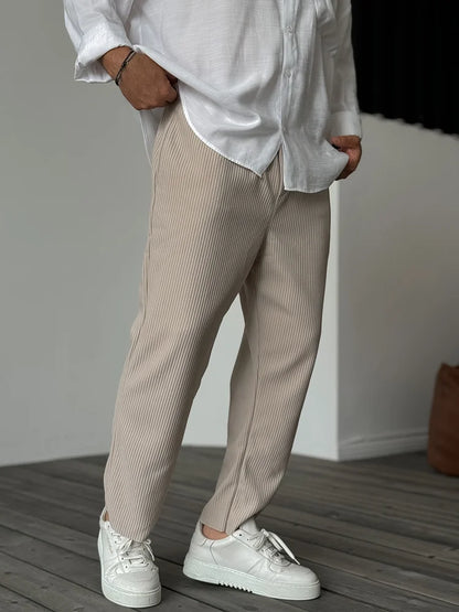 Luxe Herrenhose aus weichem Stoff – Alessio