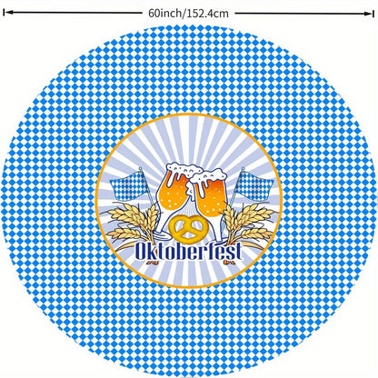 Runde Tischdecke Polyester (152 cm & 178 cm) – WiesnTisch Oktoberfest 2025