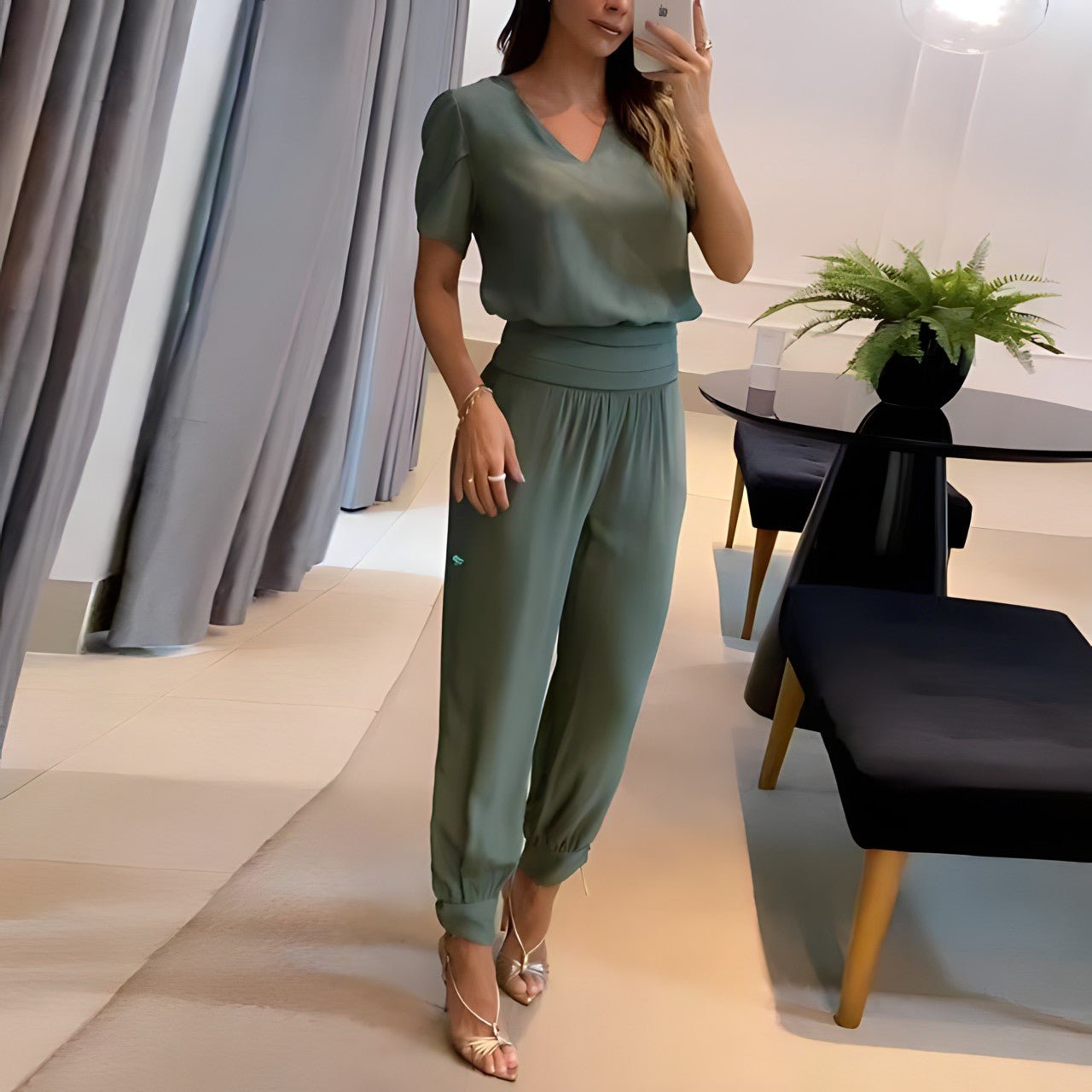 Damen Set mit Bluse und Hose – Aurora
