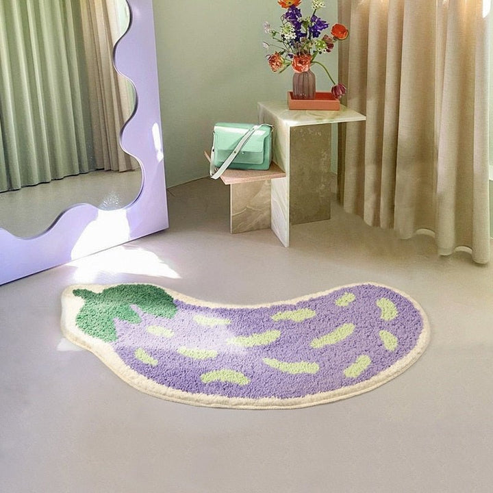 Anti-Rutsch-Badmatt mit Bananen- oder Auberginen-Design - ZestPad