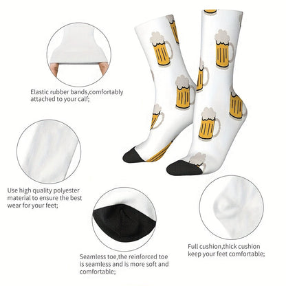 3 Paar Socken mit Bierkrug-Print – HopfenSocken Oktoberfest 2025