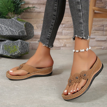 Bequeme Braune Damen Sandalen - Elena