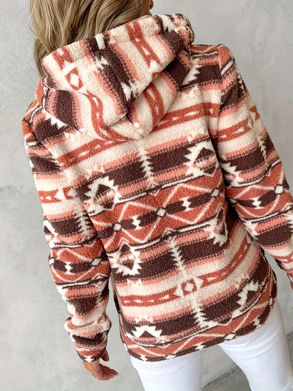 Damen Teddy-Weste mit Aztekenmuster – Nayeli
