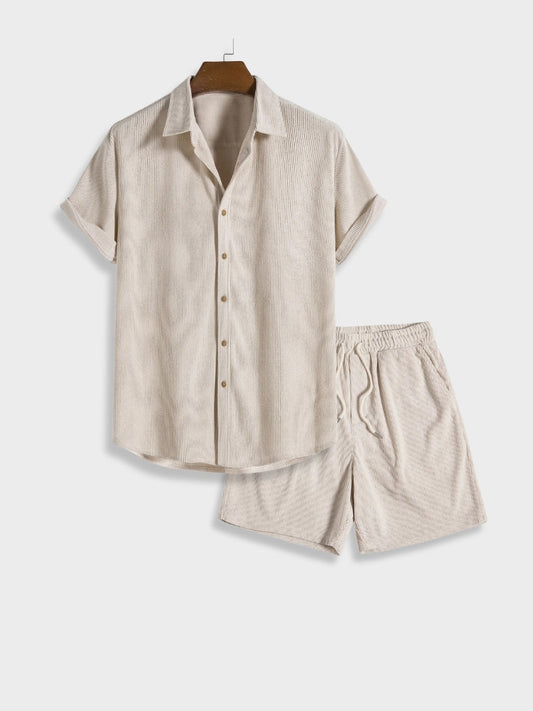 Herren Corduroy Shorts mit Knopfverschluss – Sven
