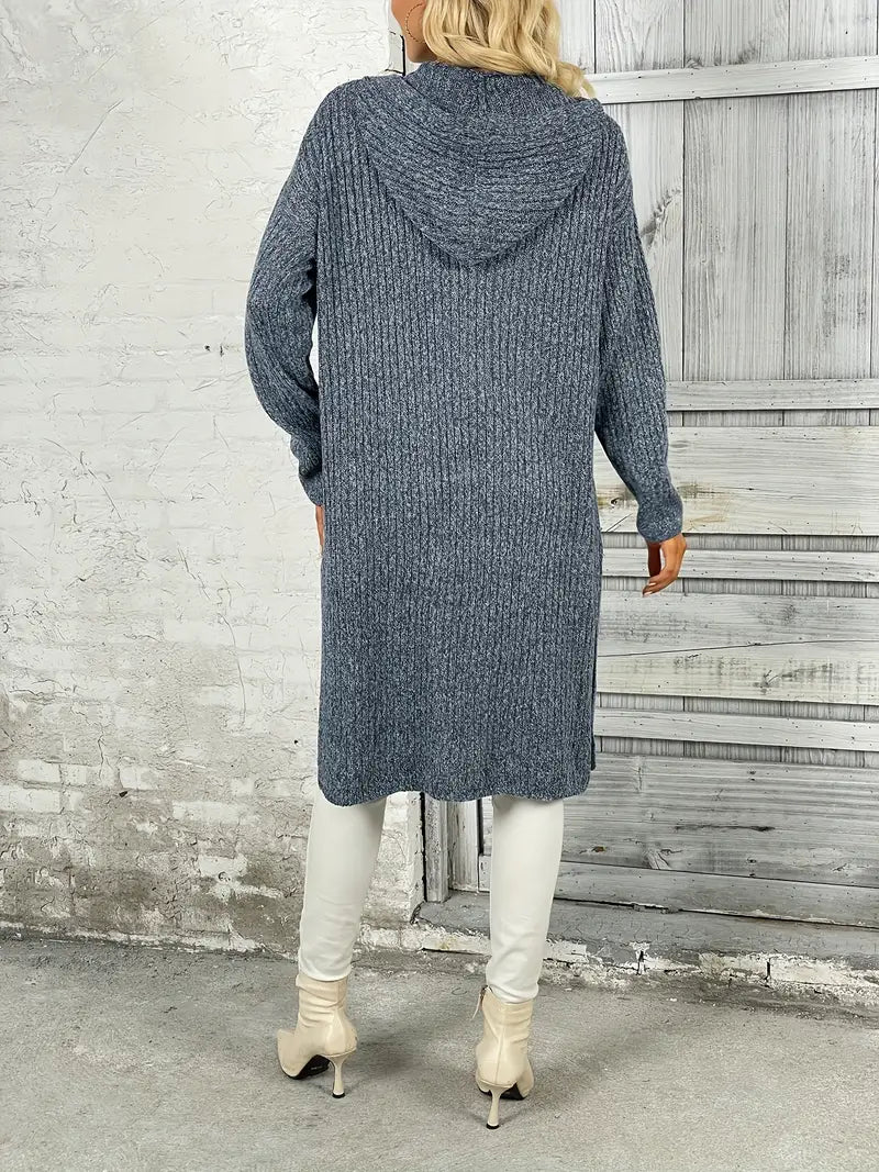 Langes Damen Strickcardigan für Herbst & Winter – Elena