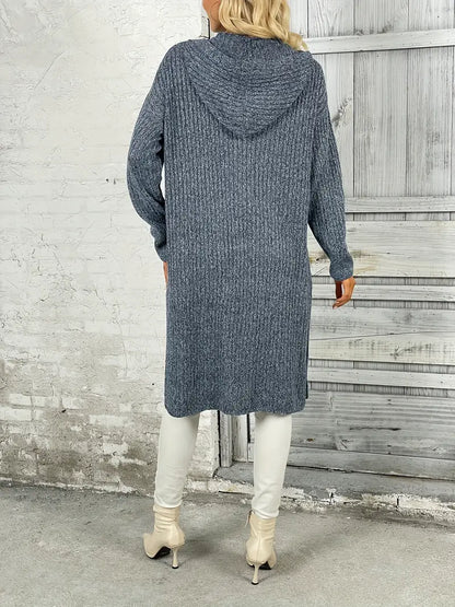 Langes Damen Strickcardigan für Herbst & Winter – Elena