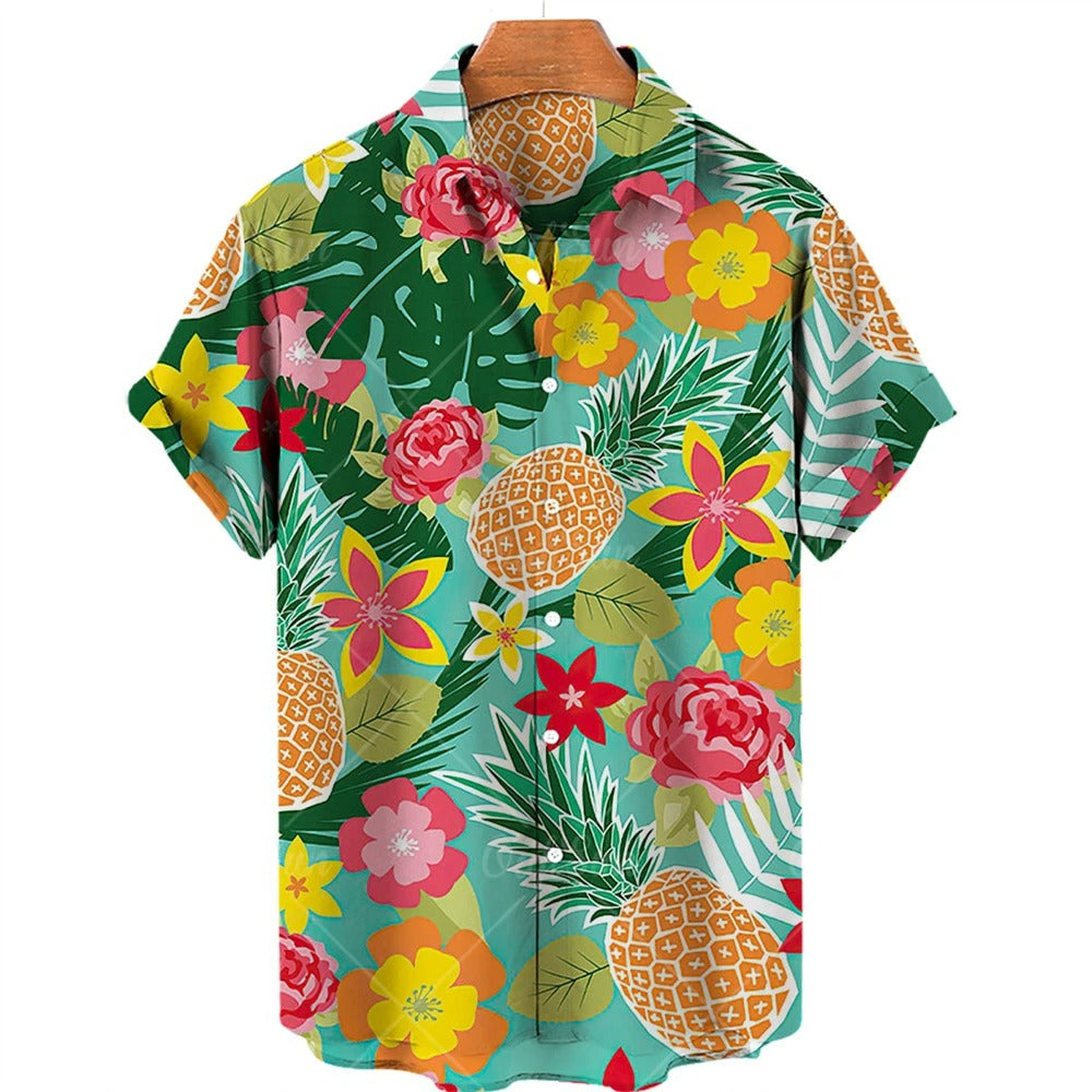 Tropisches Hawaii-Hemd mit kurzen Ärmeln – Mateo