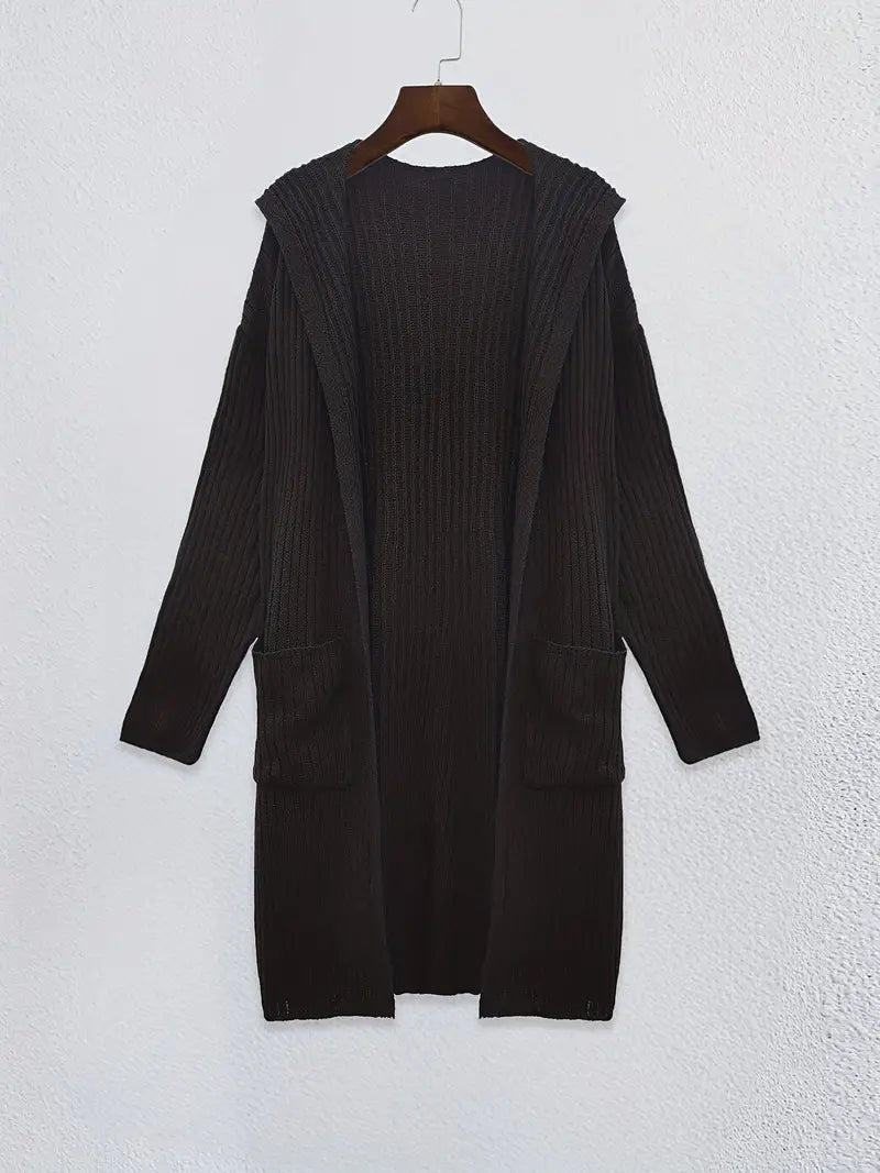 Langes Damen Strickcardigan für Herbst & Winter – Elena