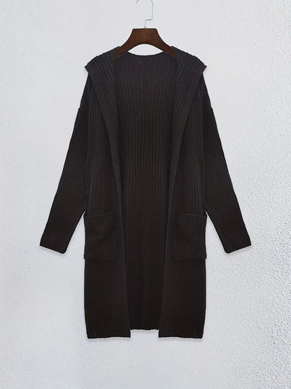 Langes Damen Strickcardigan für Herbst & Winter – Elena