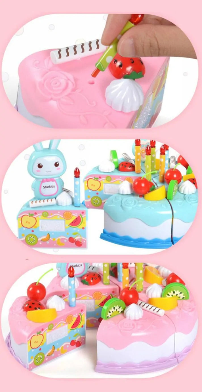 Kuchenspielzeug aus Kunststoff für Kinder zum Zählen, Schneiden & Dekorieren