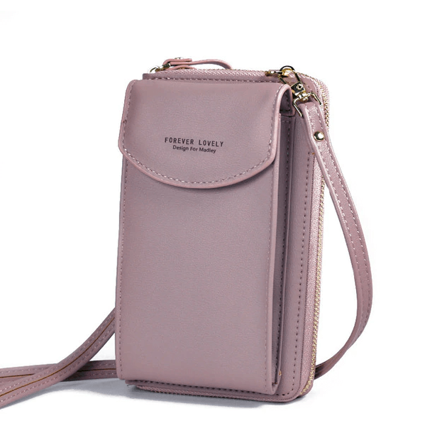 Kompakte Schultertasche aus PU-Leder mit verstellbarem Riemen