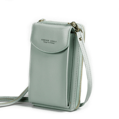Kompakte Schultertasche aus PU-Leder mit verstellbarem Riemen