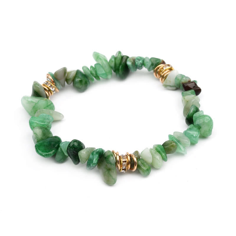 Stilvol Armband aus Naturstein und Kristallperlen - Celine