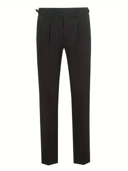 Schwarze Anzughose Herren, elegant, Slim Fit, Businessmode, hochwertige Stoffqualität.