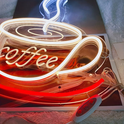 Neon-Kaffeelampe für Wanddekoration – Nina