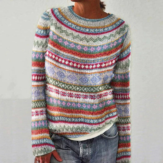 Trendiger Bedruckter Damenpullover - Elena