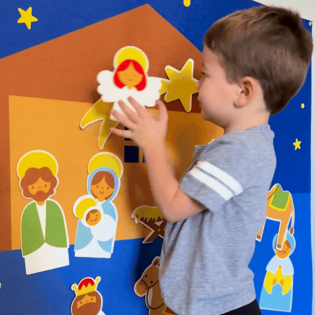 Gefilzte Weihnachtskrippe für gemeinsamen Spaß und Tradition – KinderKerst