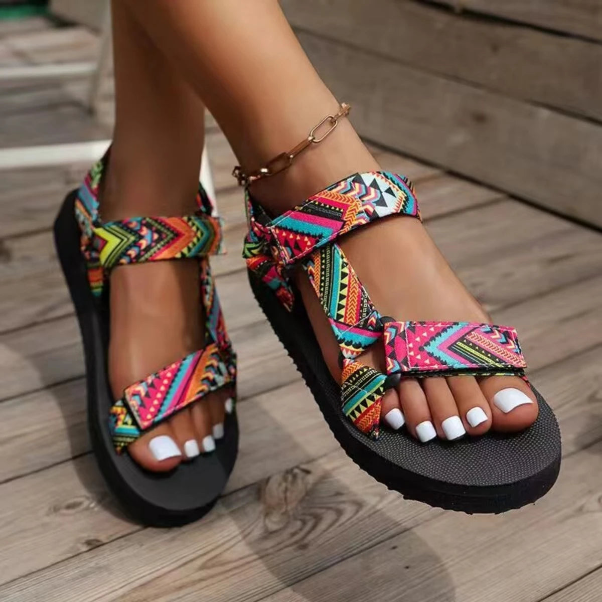 Leichte Damen Sommer-Sandalen mit Farbspiel – Amélie