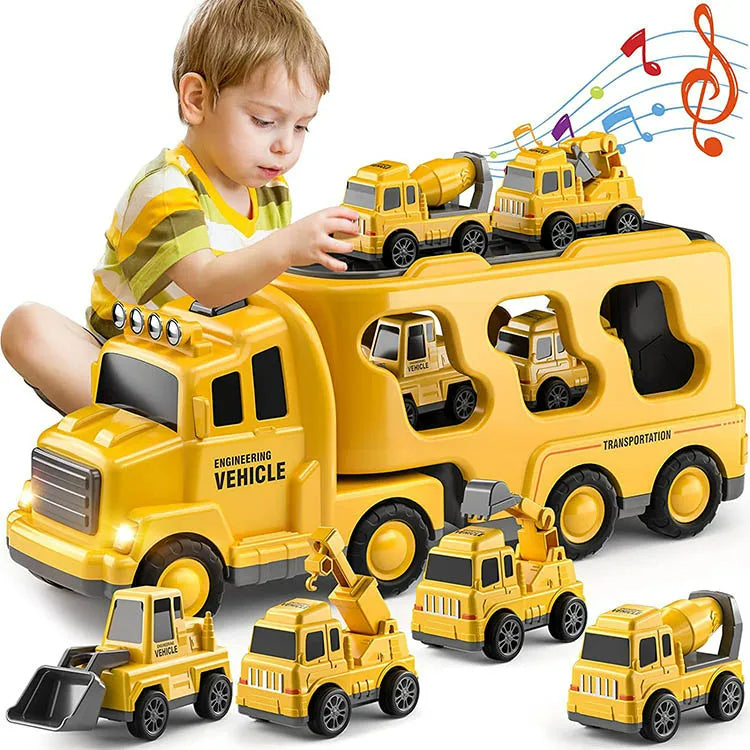 Spielzeug-Stadttransporter mit Licht- & Soundeffekten – inklusive Fahrzeuge