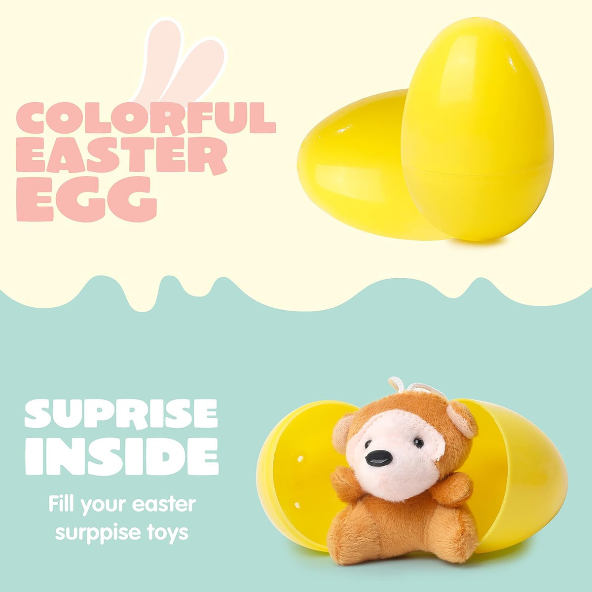 Plüsch-Ostereier mit Mini-Tieren für Kinder – 12er Set Überraschungseier