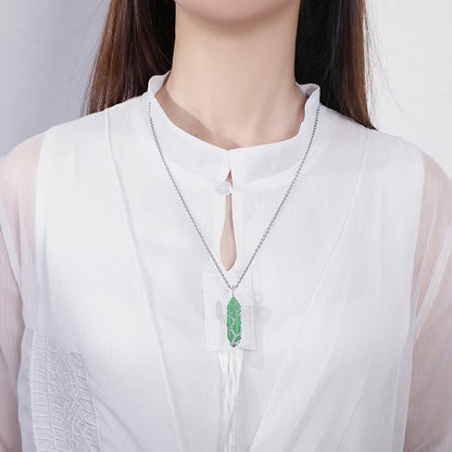 Stilvolle Kristall- und Lebensbaum-Edelsteinkette – Elena