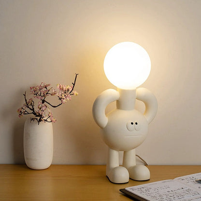 Verspielte Tischlampe mit Glasball - Glombra