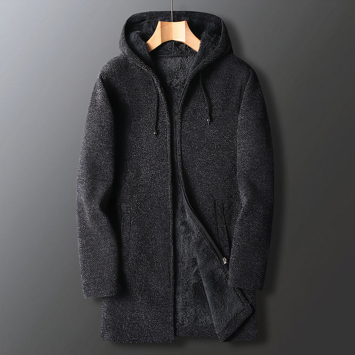 Warme Herren-Fleecejacke mit Kapuze – Marcus