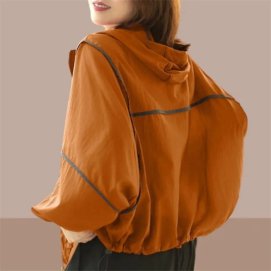 Luftige Damen Sommer Hoodie Jacke mit Oversized Passform – Zoë