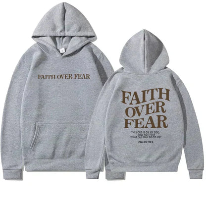 Unisex Hoodie "Glaube über Angst" Psalm 118:6 – Faithmore