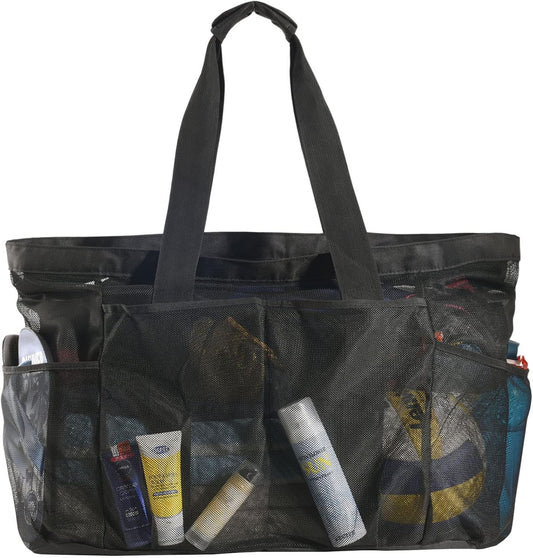Extra-große Mesh-Strandtasche mit Reißverschluss – sandfreie Tasche