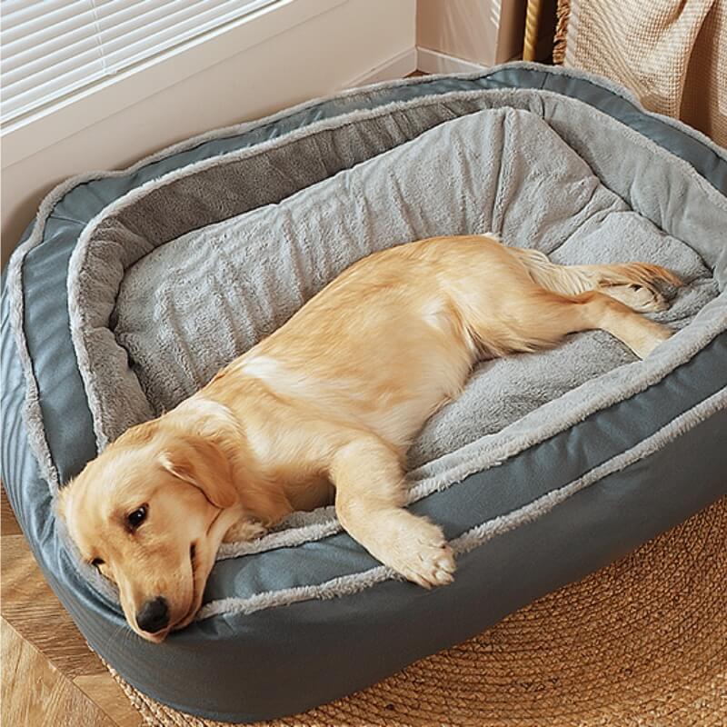 Luxuriöses Hundebett mit abnehmbarem Bezug – CozyPaw™