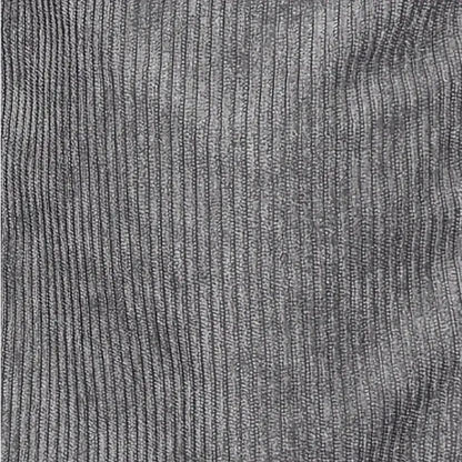 Grauer gerippter Stoff, Textur, Material, Bekleidung, Hintergrund, Nahaufnahme, Detailansicht.
