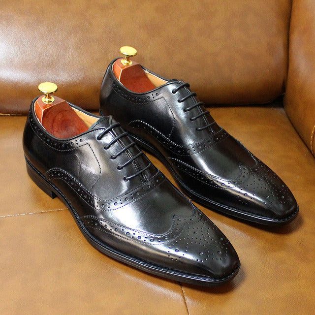 Handgefertigte Herren Oxford-Schuhe aus Leder – Valentin