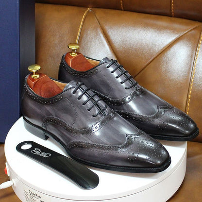 Handgefertigte Herren Oxford-Schuhe aus Leder – Valentin