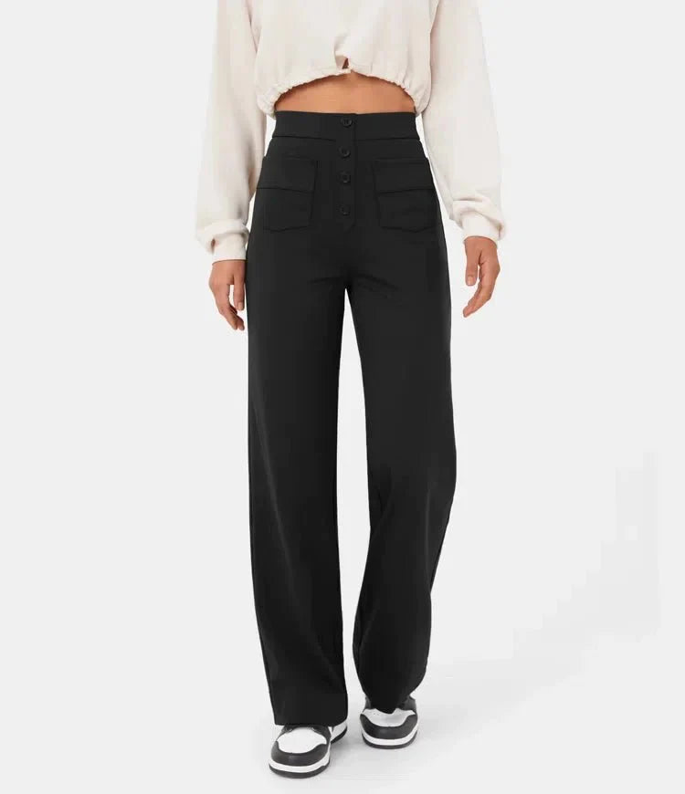 Elastische Hohe Taille Damenhose - Isabeau