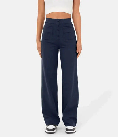 Elastische Hohe Taille Damenhose - Isabeau