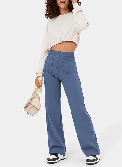 Elastische Hohe Taille Damenhose - Isabeau