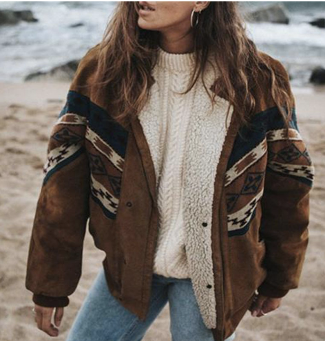 Stilvolle Boho-Winterjacke für Damen – Elena