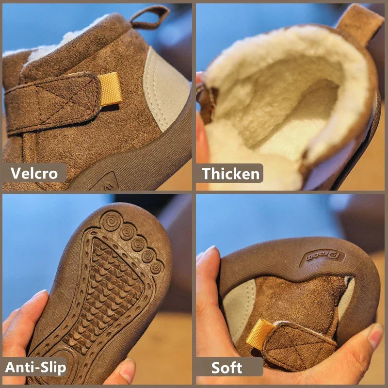 Gefütterte Winterstiefel für Kinder mit Klettverschluss – FrostPace (1+1 Gratis) – Winterzauber Edition