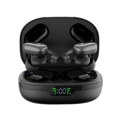 Bluetooth 5.3 Sport-Ohrhörer mit Mikrofon, LED-Case & 75 Stunden Wiedergabe – 1+1 GRATIS
