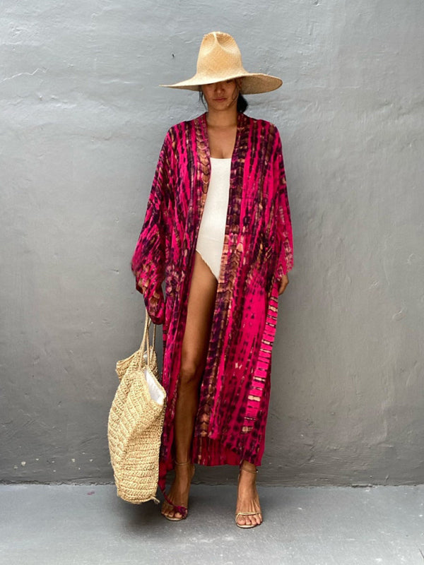 Gewebter Kimono mit Bindegürtel – Leona
