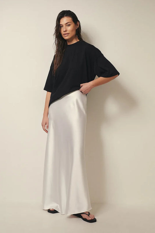 Hohe Taille Satinrock – Leona