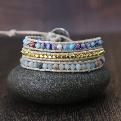 Essentielle Jaspis-Wickelarmband – Amarilis