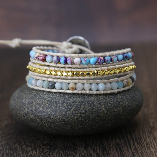 Essentielle Jaspis-Wickelarmband – Amarilis